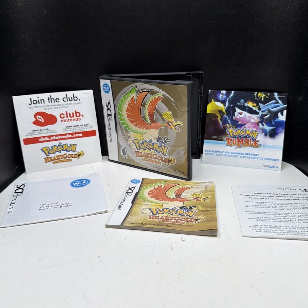 NO GAME Pokemon: HeartGold Version (Nintendo DS, 2010) Case And Manual Only